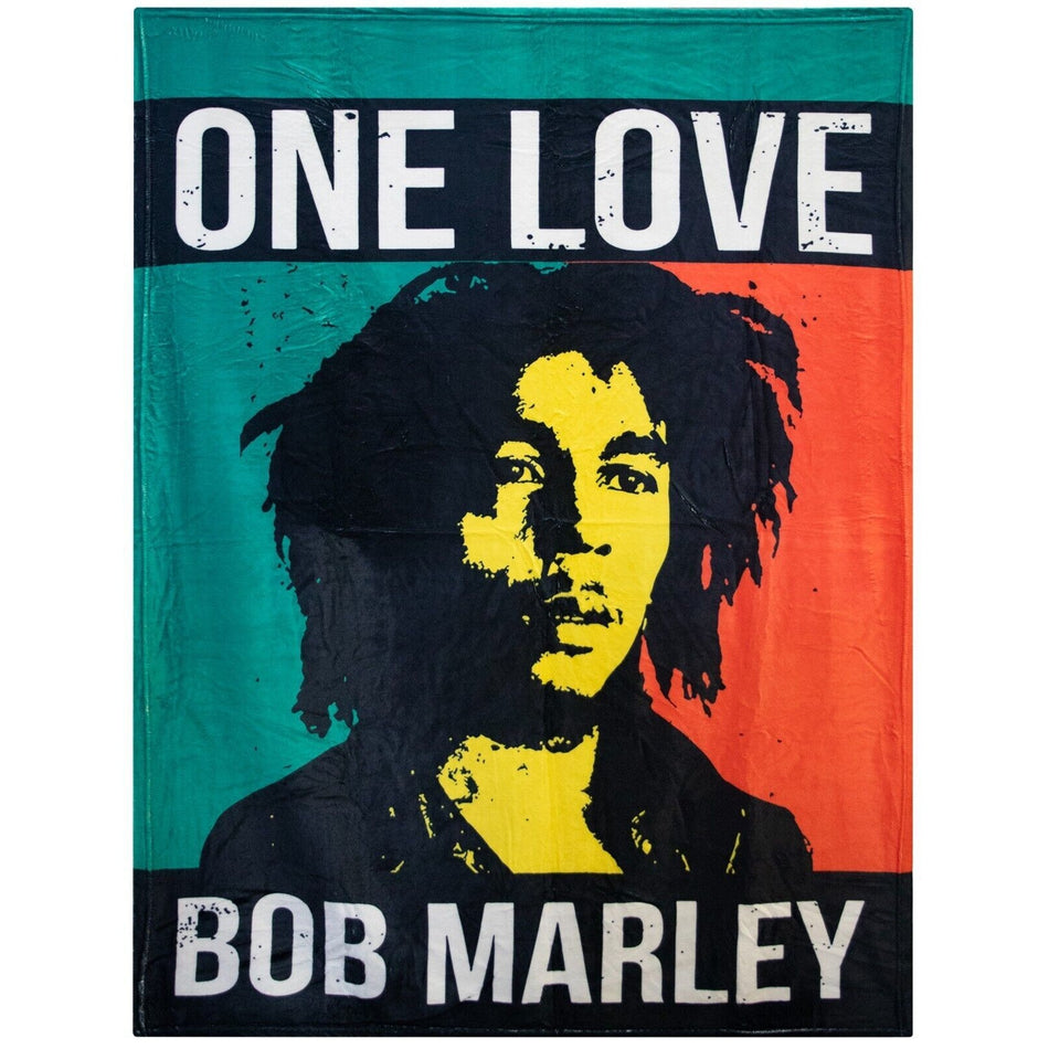 NEW Throw Blanket - Bob Marley One Love - Lightweight Super Soft 50" x40"