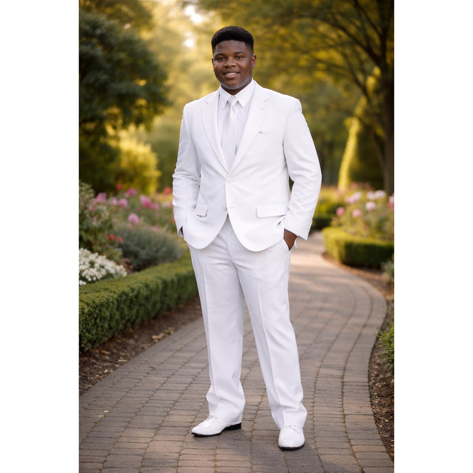 NEW Boys First Holy Communion Suit - White 5 Piece w/Garment Bag - Size 12H