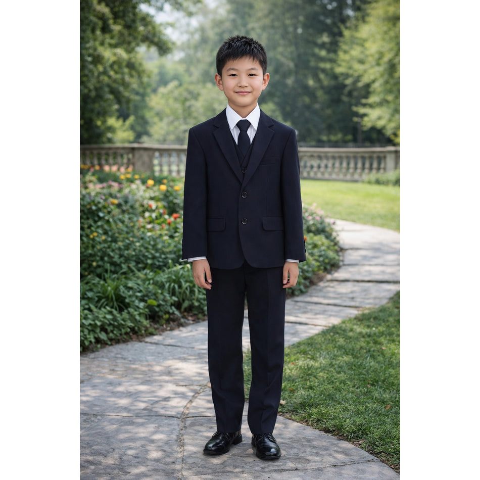 NEW Boys First Holy Communion Suit - Navy 5 Piece w/Garment Bag - Size 12