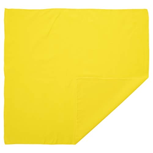 600pcs/Case, Solid Color Bandana, Imported, 100% Cotton, Yellow, 18" x 18"
