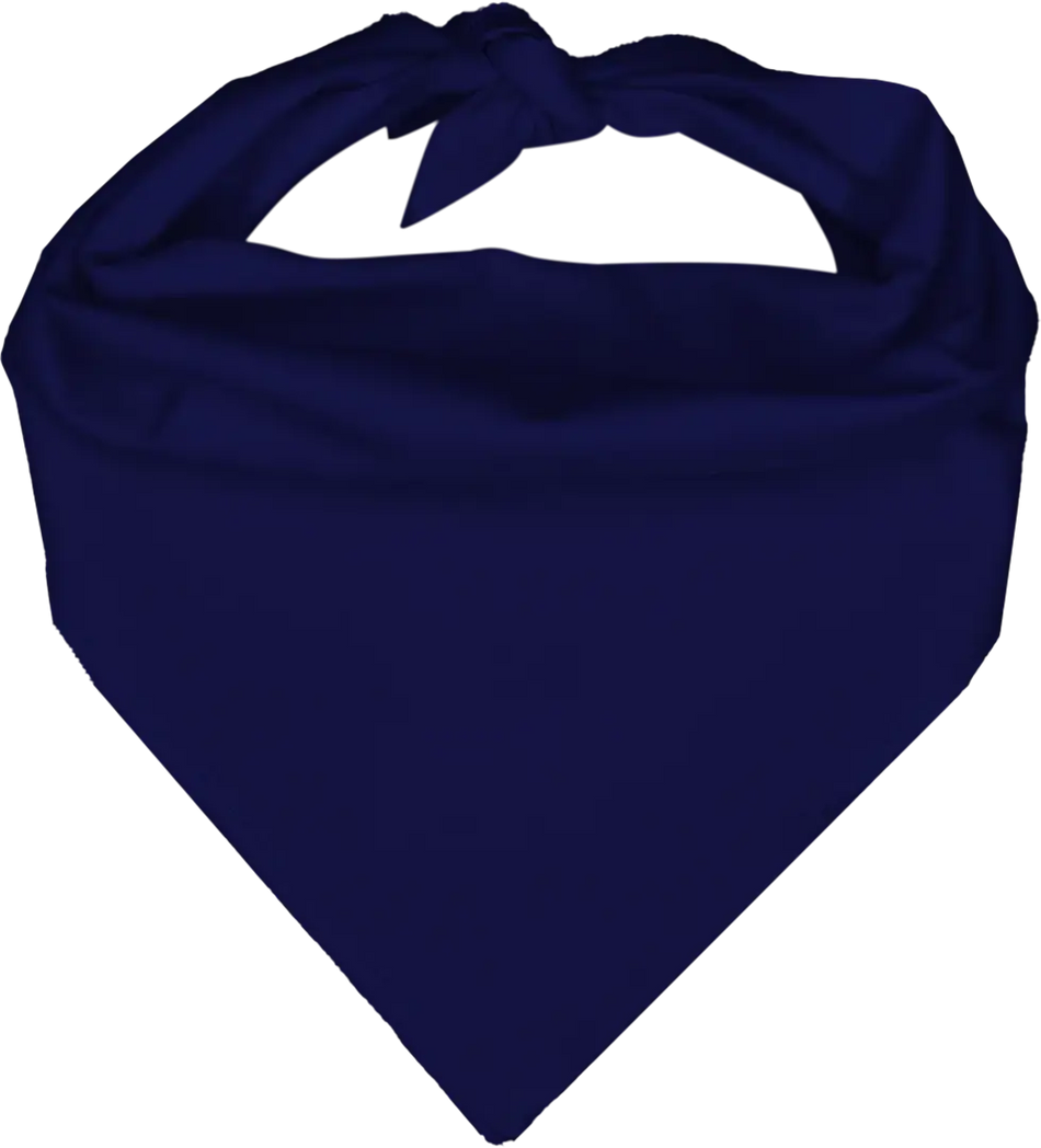 Pet Triangle Solid Bandana, 27X 38X 27, 600Pcs, Navy Blue,