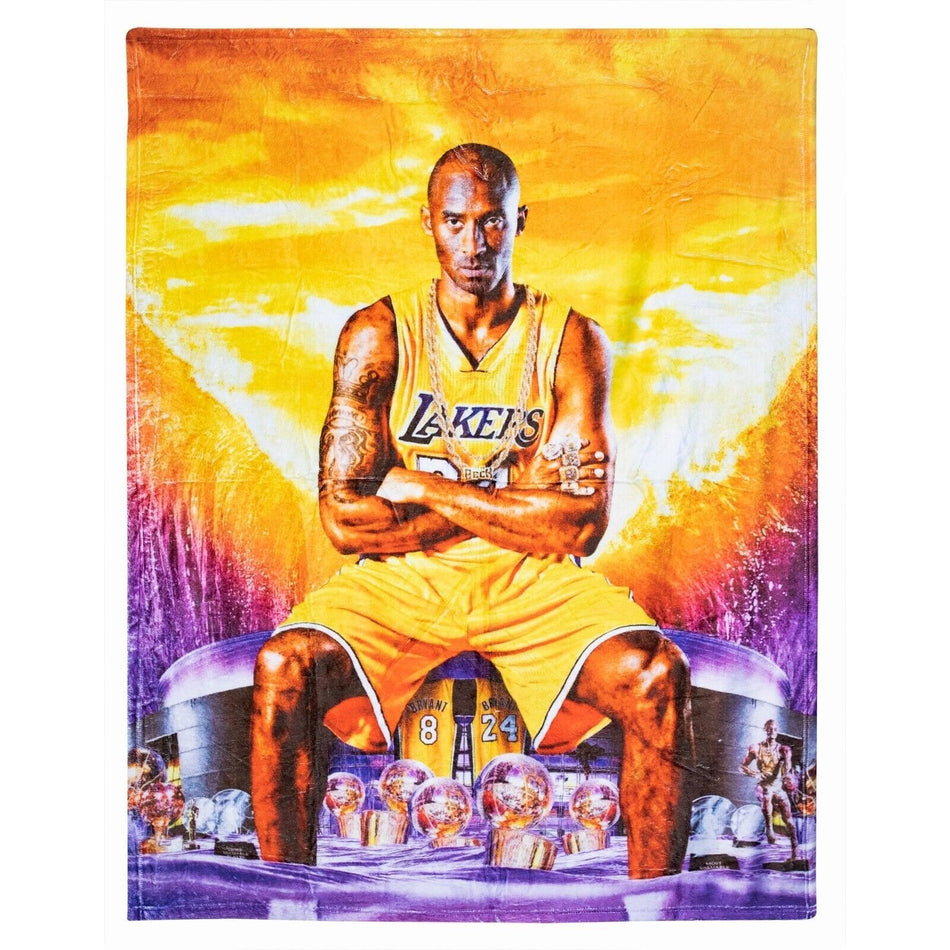 NEW Throw Blanket - LA Lakers Kobe Bryant 80" x 60" Silky Soft X-Large Fleece
