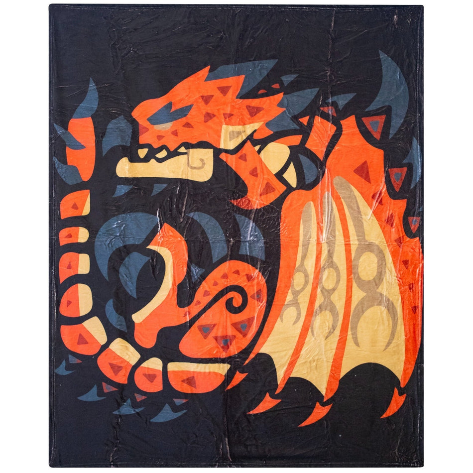 NEW Throw Blanket - Monster Hunter Rathalos Icon, Dragon Super Soft 50" x 40"