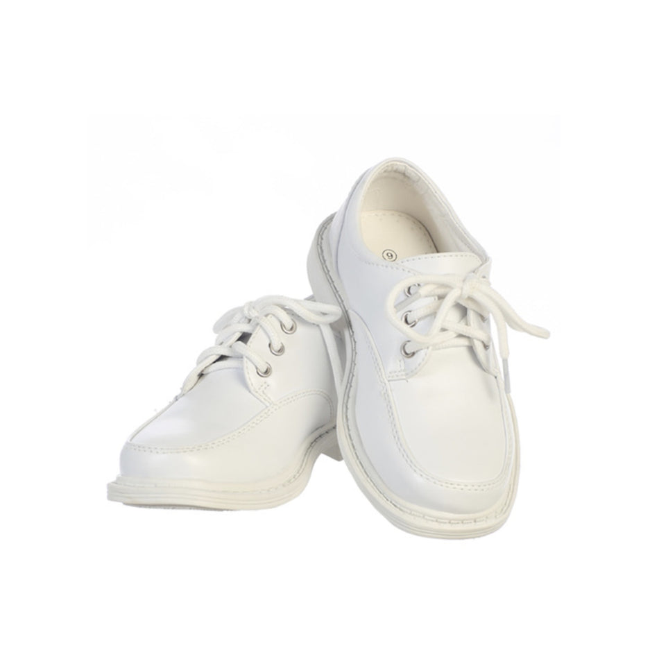 NEW Boy's Communion Dress Shoe - White/Matte Lace Up - Size 2