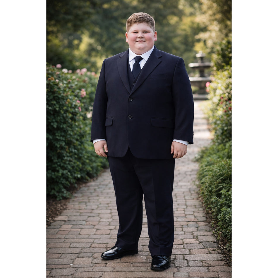 NEW Boys First Holy Communion Suit - Navy 5 Piece w/Garment Bag - Size 12H