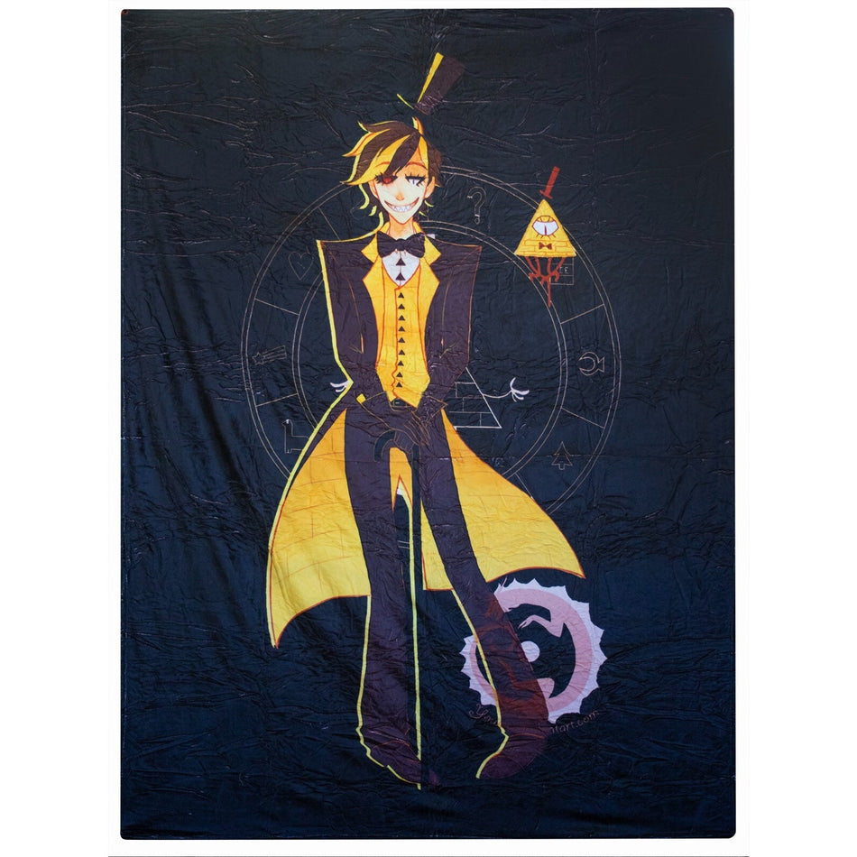 NEW Throw Blanket - Bill Cipher Gravity Falls Large soft plush blanket 80" x 60"