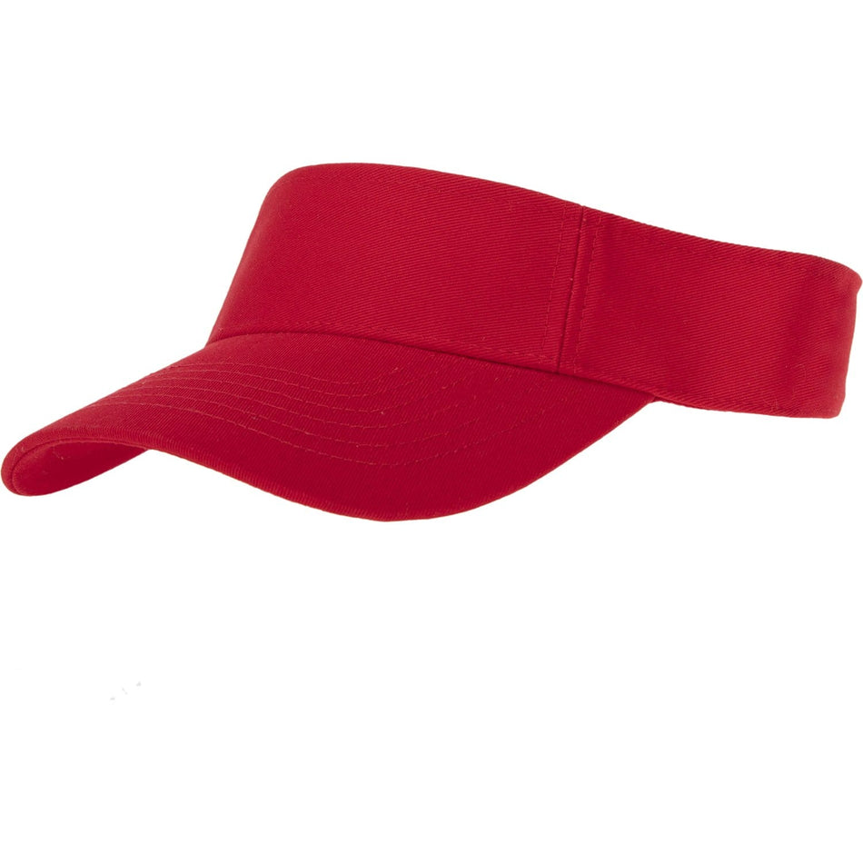 Red Sun Visor Hat - 12 pieces