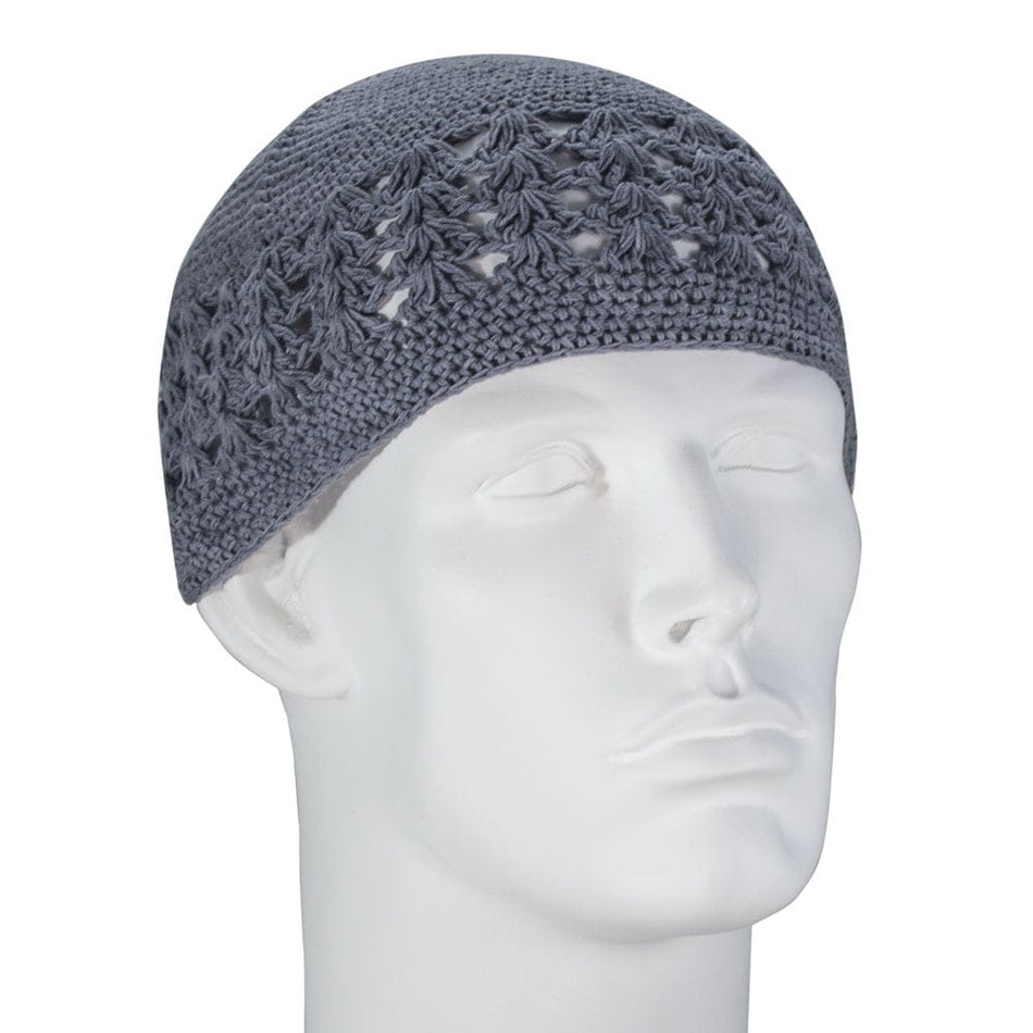 Dark Grey Dual Weave Kufi - Dozen Packed